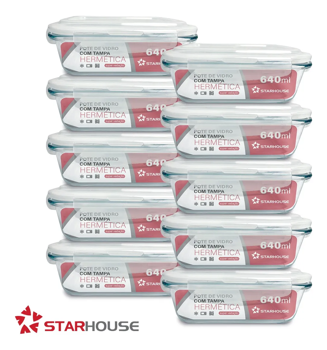 Kit 10 Potes Herméticos Vidro 640ml Starhouse Marmita Forno Micro-ondasKit 10 Potes Herméticos Vidro 640ml Starhouse Marmita Forno Micro-ondas clip-icon Kit 10 Potes Herméticos Vidro 640ml Starhouse Marmita Forno Micro-ondas Kit 10 Potes Herméticos Vidro