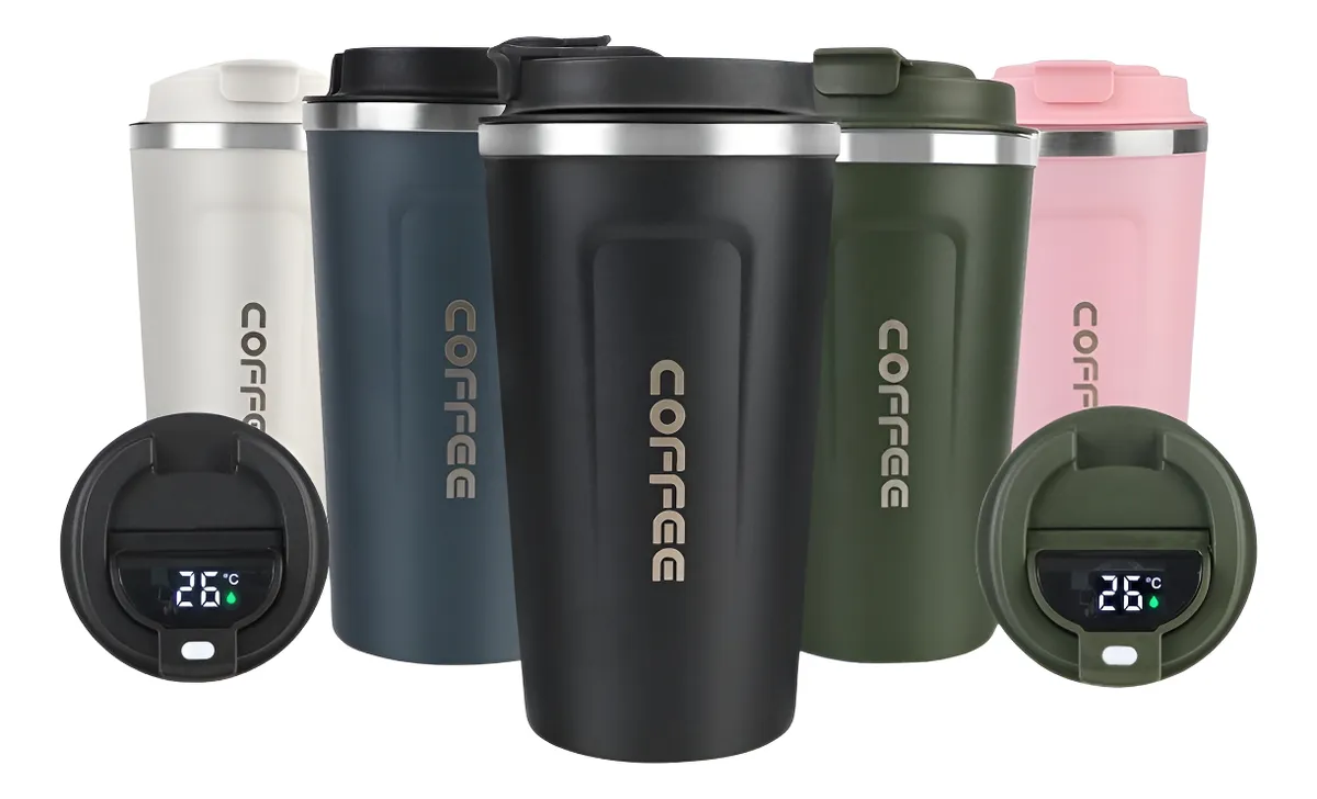 Caneca Copo Termico Coffee Inox Com Tampa Anti-vazamento