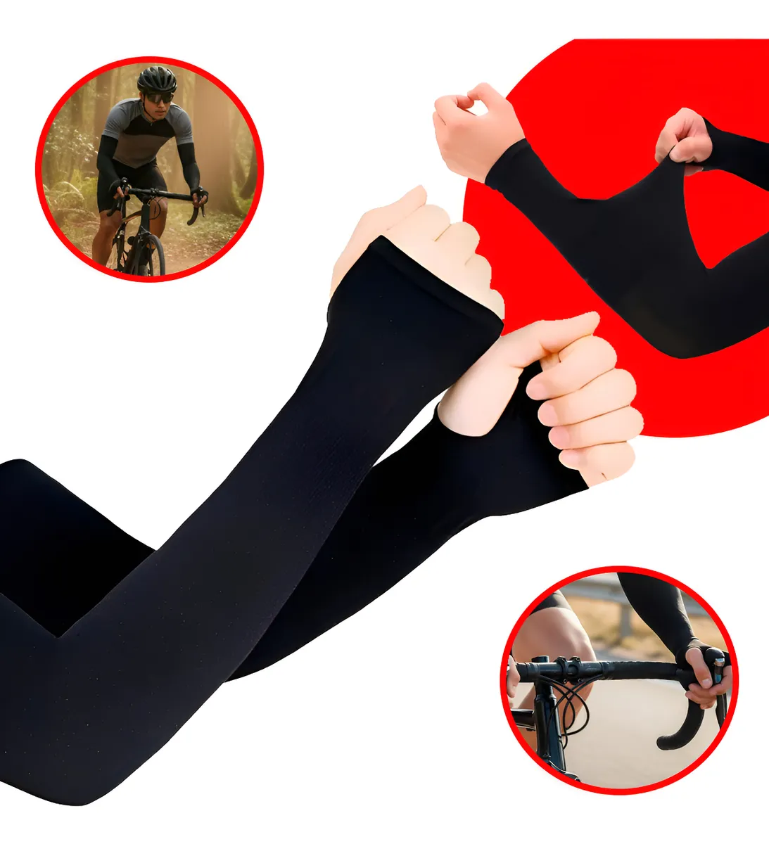 Manguito Braço Proteção Solar Uv50+ Moto Manga Ciclismo Bike
