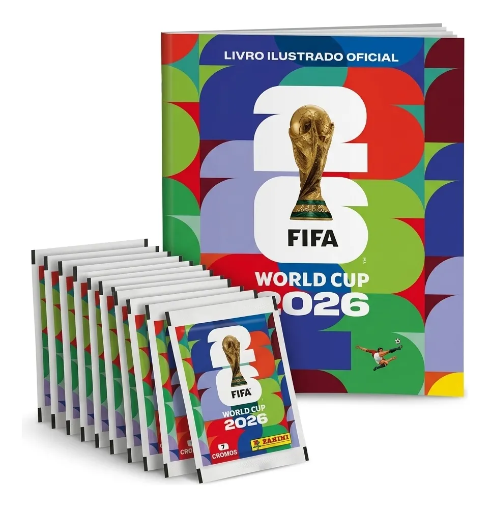 Kit Álbum + 35 Figurinhas Copa Do Mundo Fifa 2026 Panini