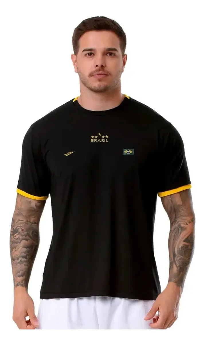 Camisa Do Brasil Masculina Torcedor 2026 Camiseta Brasil Dry